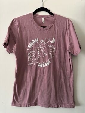 Bella Canvas Mauve Graphic 'Cosmic Cowboy' Tee